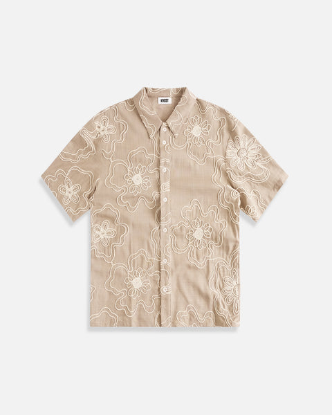 シャツ ASCLO Havana Knitting Short Sleeve Shirt (2color) ASCLO Multi Stripe Knitting Short Sleeve Shirt (2color
