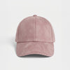 Faux Suede Blanket Stitch Cap - Mellow Rose
