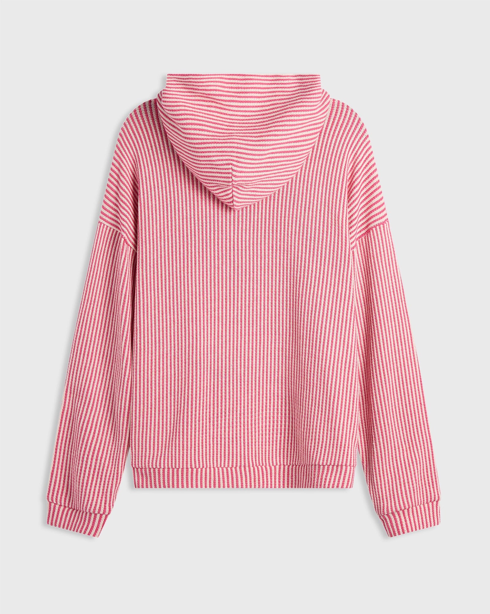 Pink and Red Striped zip up hoodie - unisex fashion hoodies for men & women by Krost