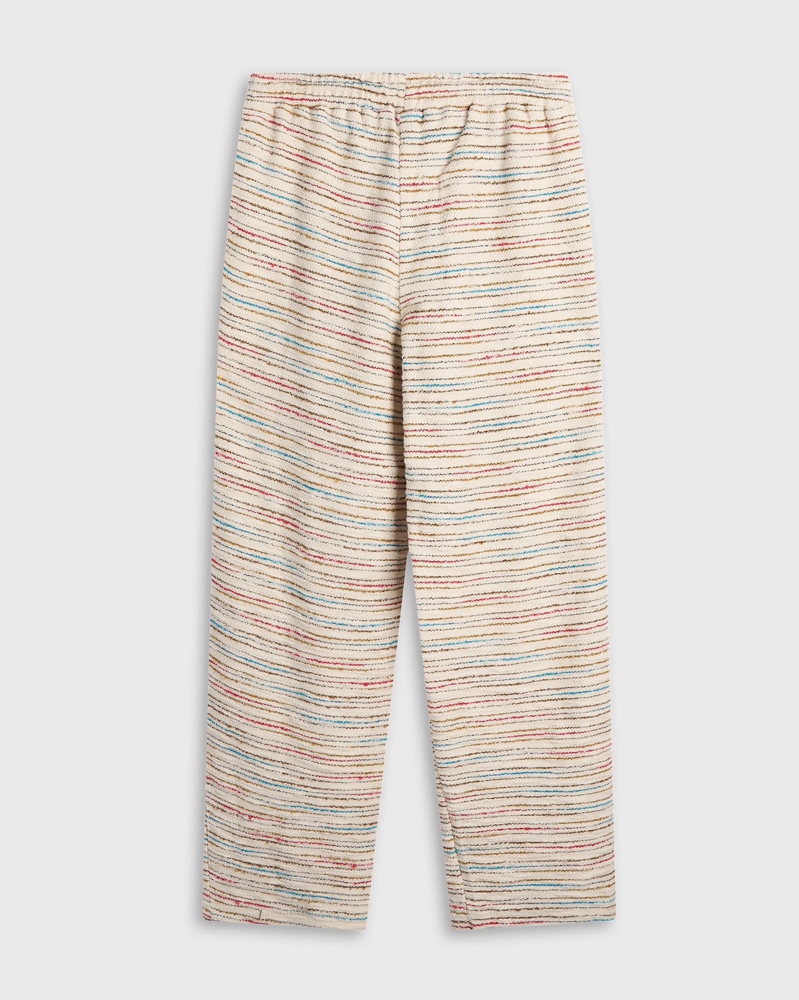 Striped textured straight leg pant- unisex fashion bottoms for men & women by Krost.