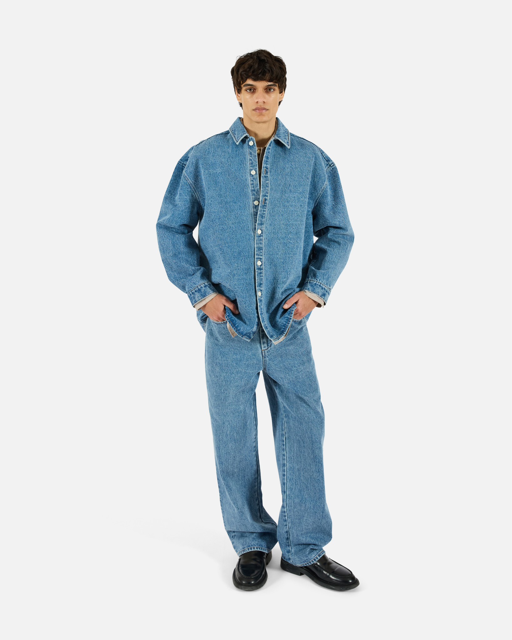 oversized denim dress shirt Relaxed Denim Shirt