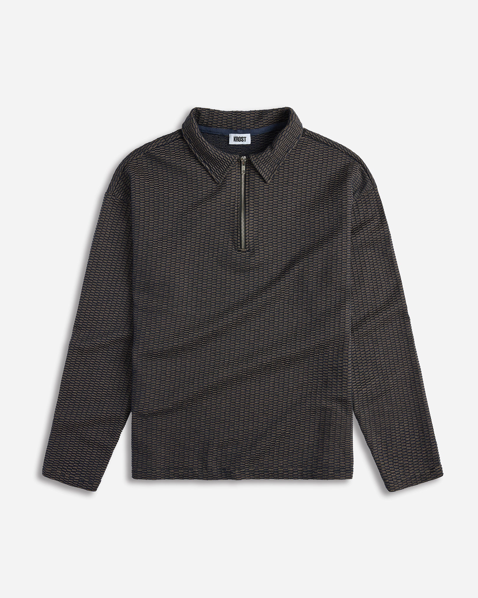 KRYCLOTHING NNK01 ブラック ホワイト Calvin Klein Black Full Zip Front Rib Knit 100% Cotton