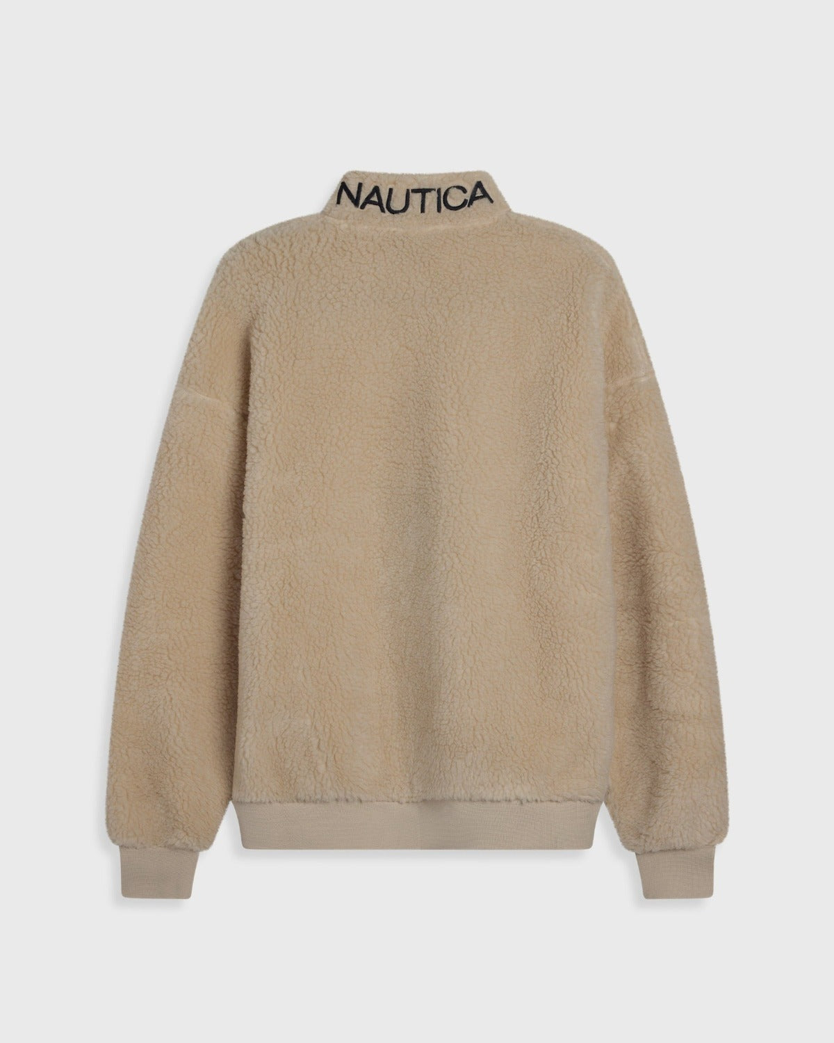 KROST x Nautica | Beige Long Sleeve Quarter Zip Pull-over Sweatshirt