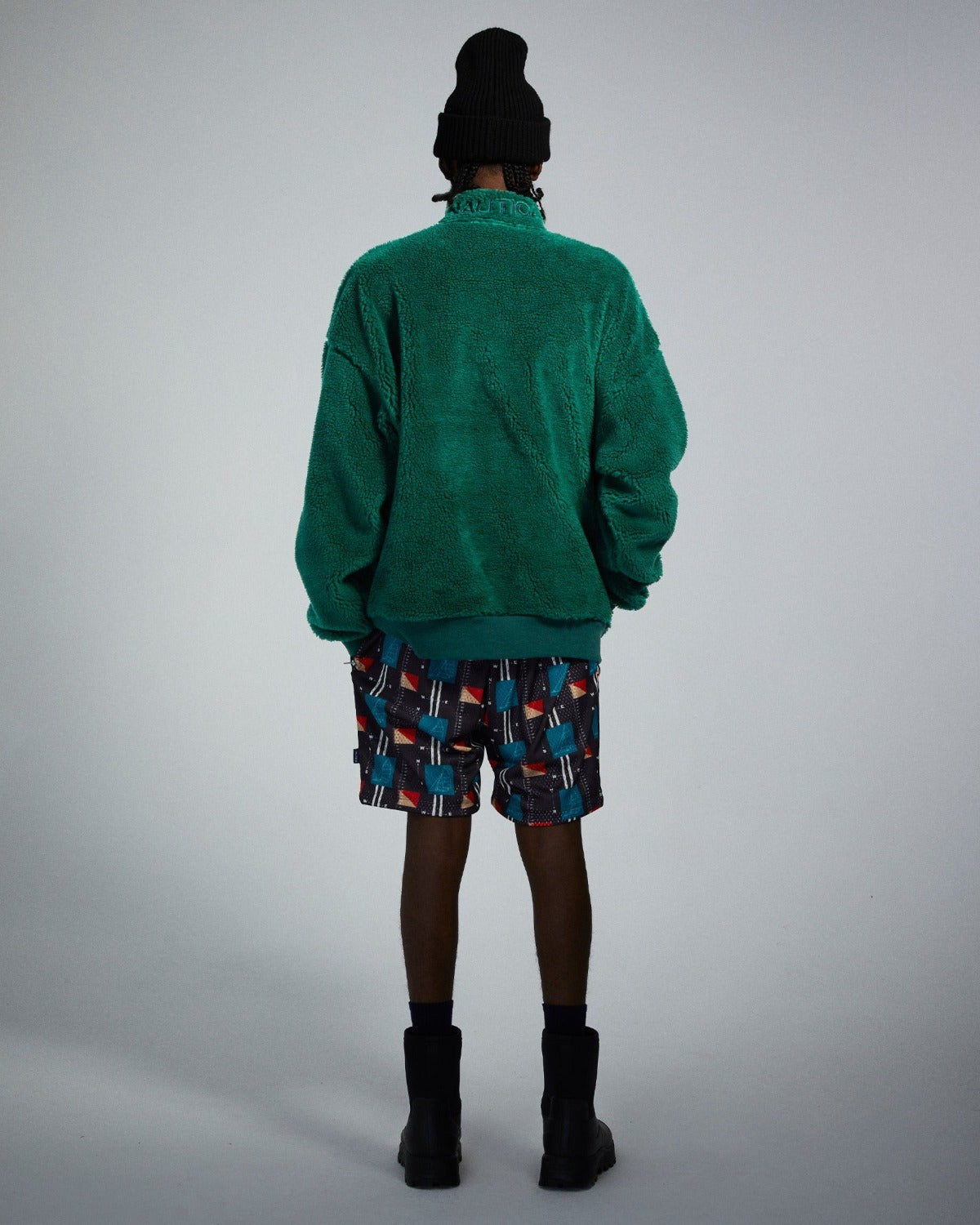 KROST x Nautica | Green Long Sleeve Quarter Zip Pull-over Sweatshirt