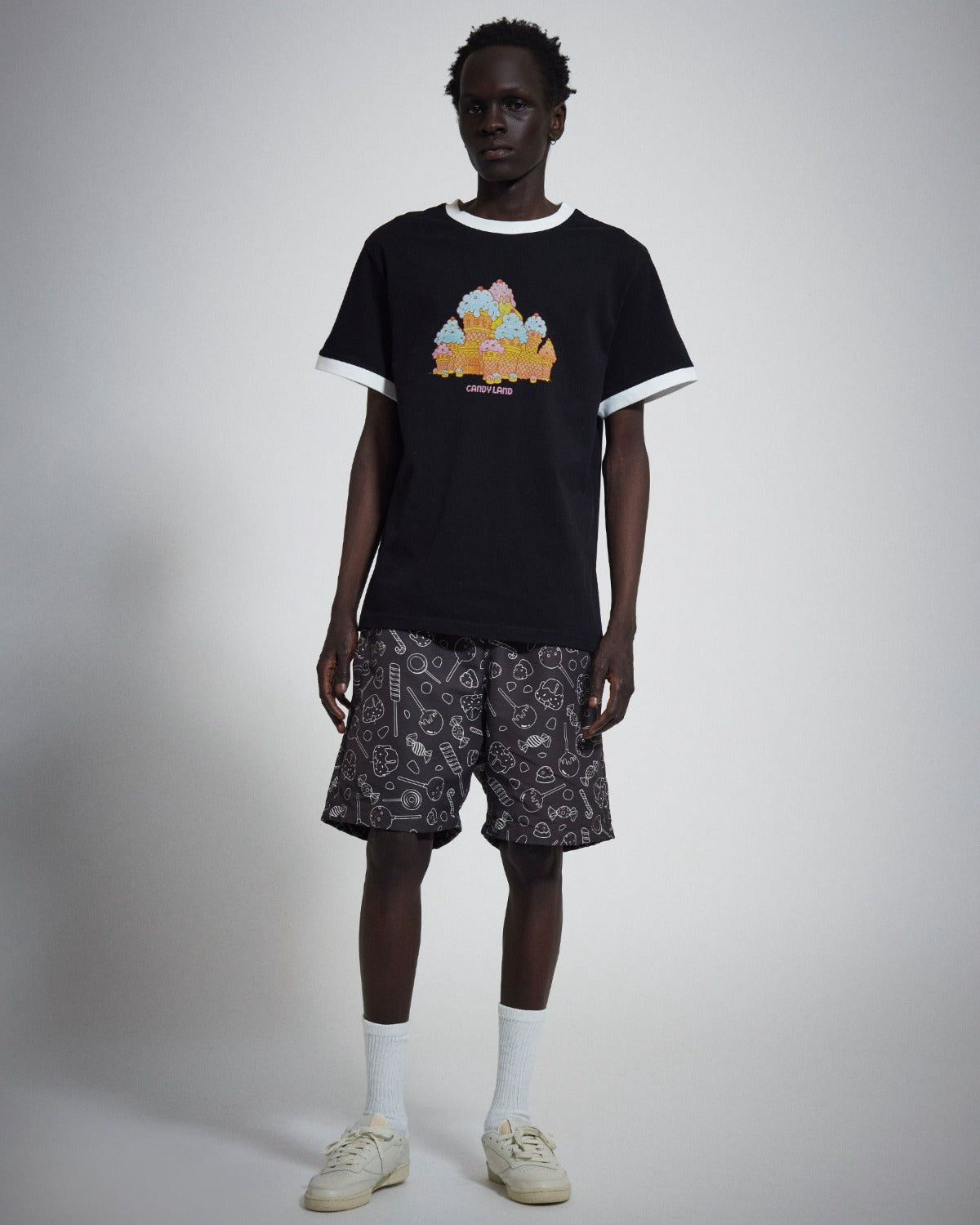 KROST x Candy Land | Gum Drop Short Sleeve 100 Cotton Black Tee T Shirts Mens Unique Streetwear