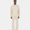 Reverse Cover Stitch Sweatpants - Egret