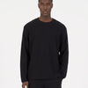 Waffle Knit Long Sleeve Tee - Black