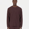 Waffle Knit Long Sleeve Tee - Chocolate Plum