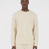 Waffle Knit Long Sleeve Tee - Egret