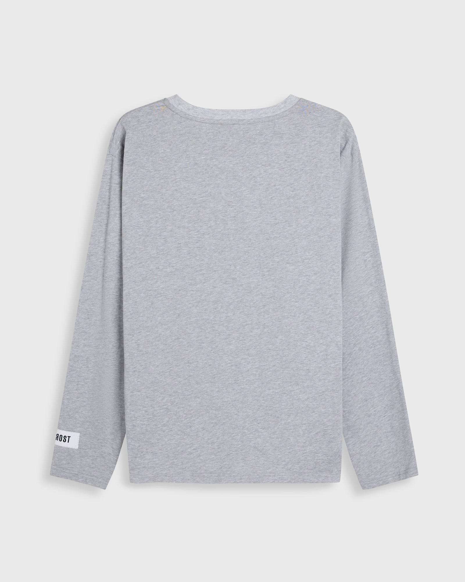 Sunrise grey long sleeve tee t shirt 100% cotton unisex fit for men & women